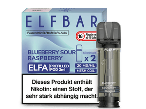 Elfbar ELFA Pods - 2% Nikotin (2 Stk. pro Packung) - Mehrweg Pod System / 10 Packungen - McVapes