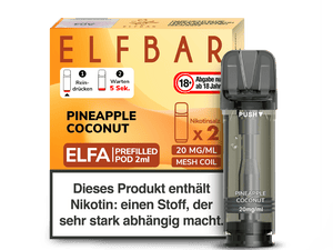 Elfbar ELFA Pods - 2% Nikotin (2 Stk. pro Packung) - Mehrweg Pod System / 10 Packungen - McVapes