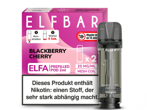 Elfbar ELFA Pods - 2% Nikotin (2 Stk. pro Packung) - Mehrweg Pod System / 10 Packungen - McVapes