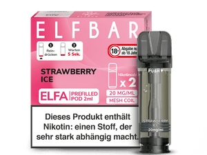Elfbar ELFA Pods - 2% Nikotin (2 Stk. pro Packung) - Mehrweg Pod System / 10 Packungen - McVapes