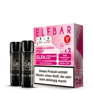 Elfbar ELFA Pods - 2% Nikotin (2 Stk. pro Packung) - Mehrweg Pod System / 10 Packungen - McVapes