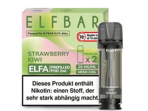 Elfbar ELFA Pods - 2% Nikotin (2 Stk. pro Packung) - Mehrweg Pod System / 10 Packungen - McVapes
