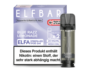 Elfbar ELFA Pods - 2% Nikotin (2 Stk. pro Packung) - Mehrweg Pod System / 10 Packungen - McVapes