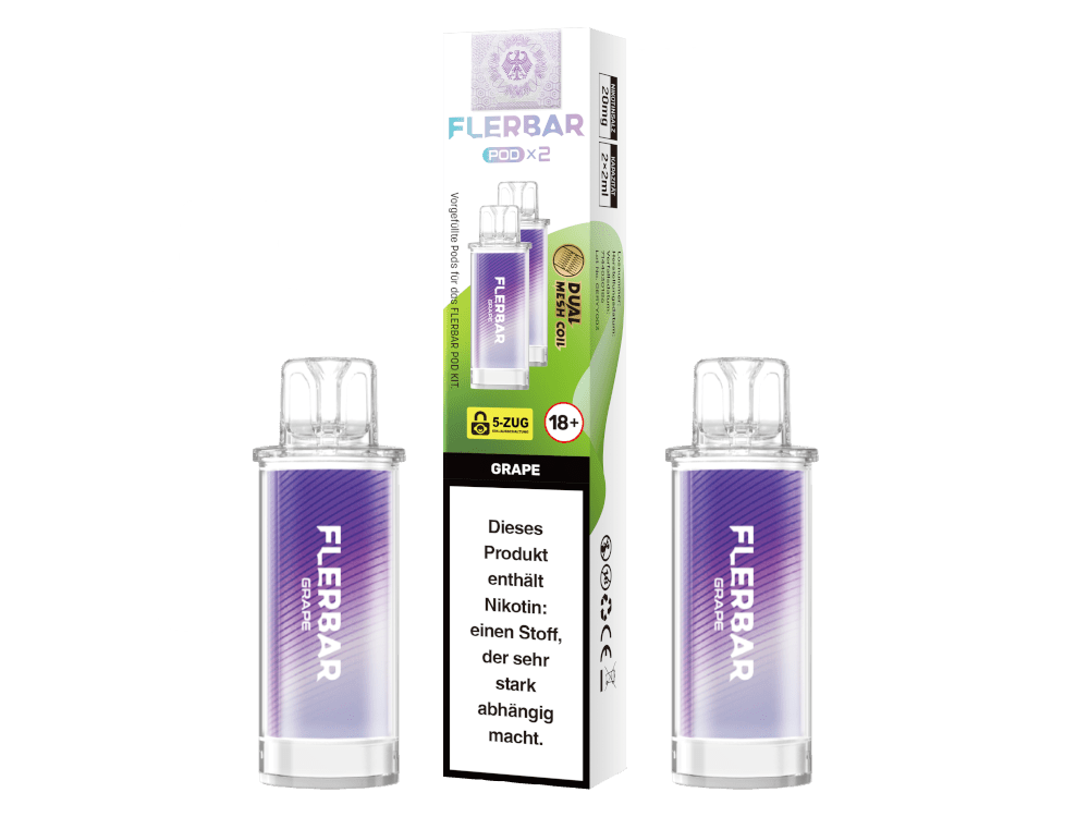 Flerbar Pods (2 Stück pro Packung) - Mehrweg Pod System - 10 Packungen - McVapes