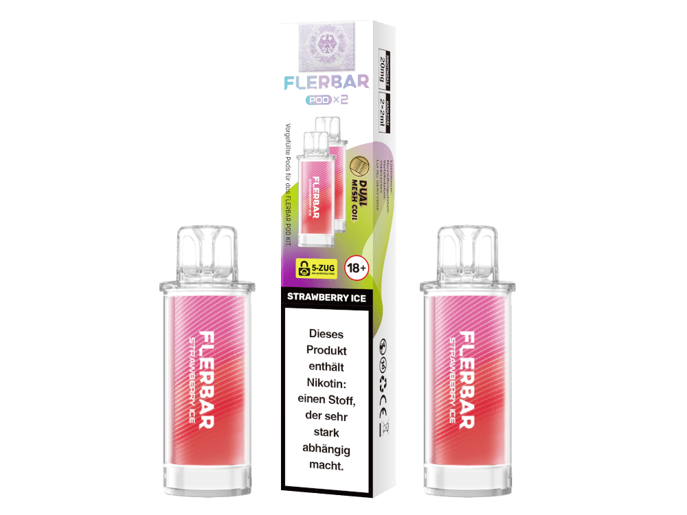 Flerbar Pods (2 Stück pro Packung) - Mehrweg Pod System - 10 Packungen - McVapes