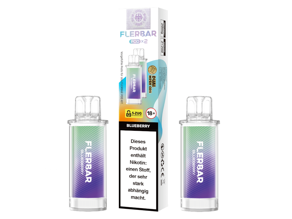 Flerbar Pods (2 Stück pro Packung) - Mehrweg Pod System - 10 Packungen - McVapes