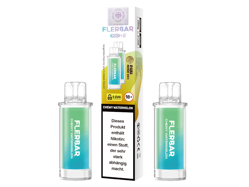 Flerbar Pods (2 Stück pro Packung) - Mehrweg Pod System - 10 Packungen - McVapes