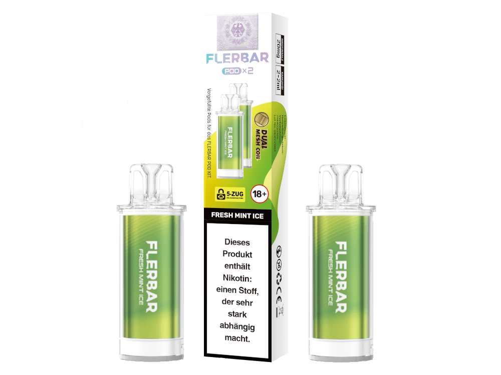 Flerbar Pods (2 Stück pro Packung) - Mehrweg Pod System - 10 Packungen - McVapes