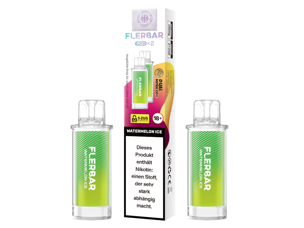 Flerbar Pods (2 Stück pro Packung) - Mehrweg Pod System - 10 Packungen - McVapes