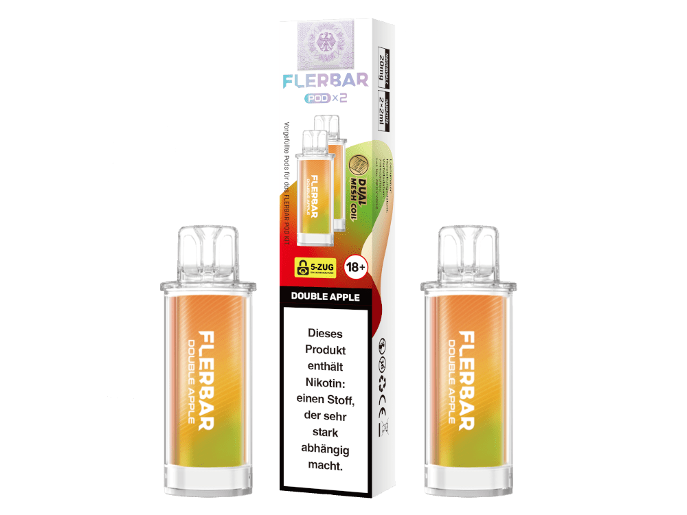 Flerbar Pods (2 Stück pro Packung) - Mehrweg Pod System - 10 Packungen - McVapes