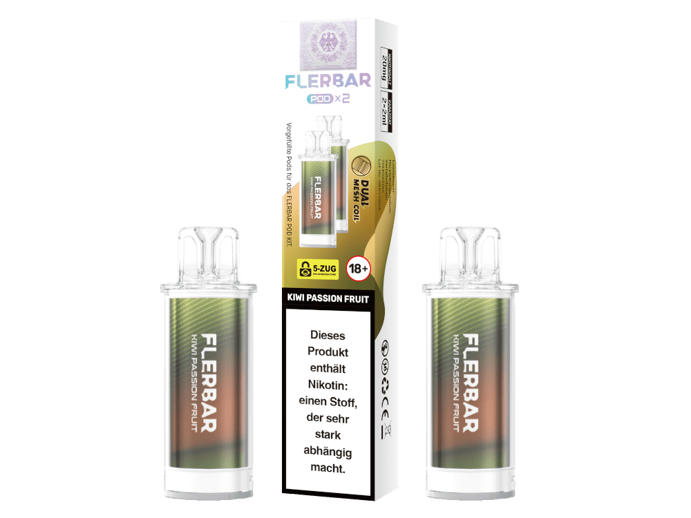 Flerbar Pods (2 Stück pro Packung) - Mehrweg Pod System - 10 Packungen - McVapes