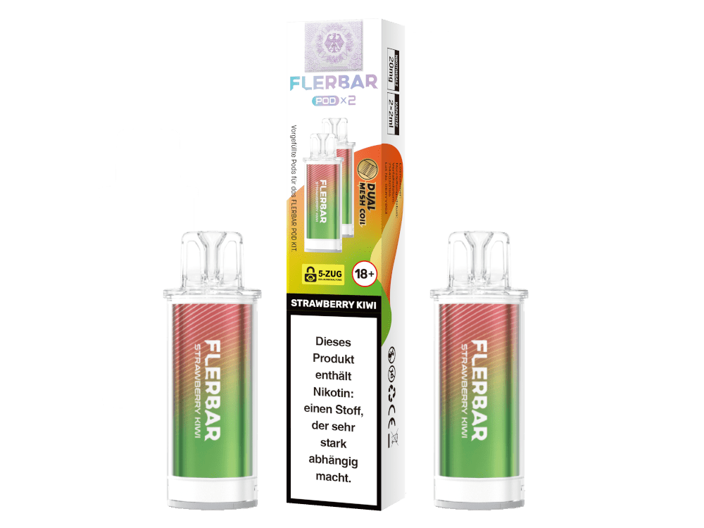 Flerbar Pods (2 Stück pro Packung) - Mehrweg Pod System - 10 Packungen - McVapes