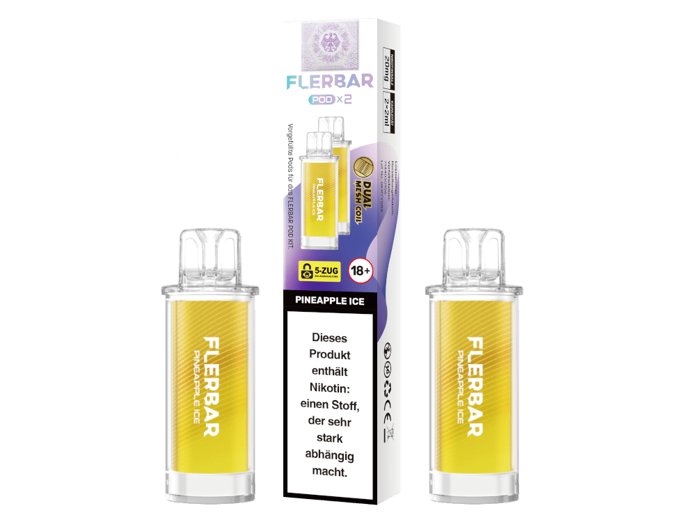 Flerbar Pods (2 Stück pro Packung) - Mehrweg Pod System - 10 Packungen - McVapes