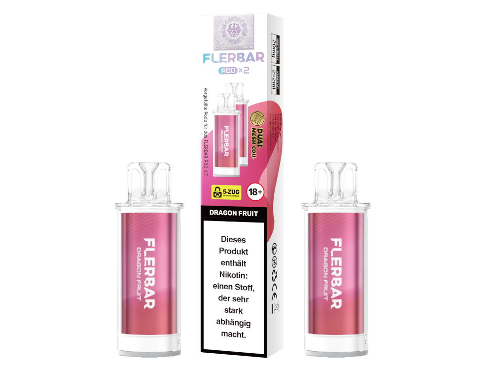 Flerbar Pods (2 Stück pro Packung) - Mehrweg Pod System - 10 Packungen - McVapes