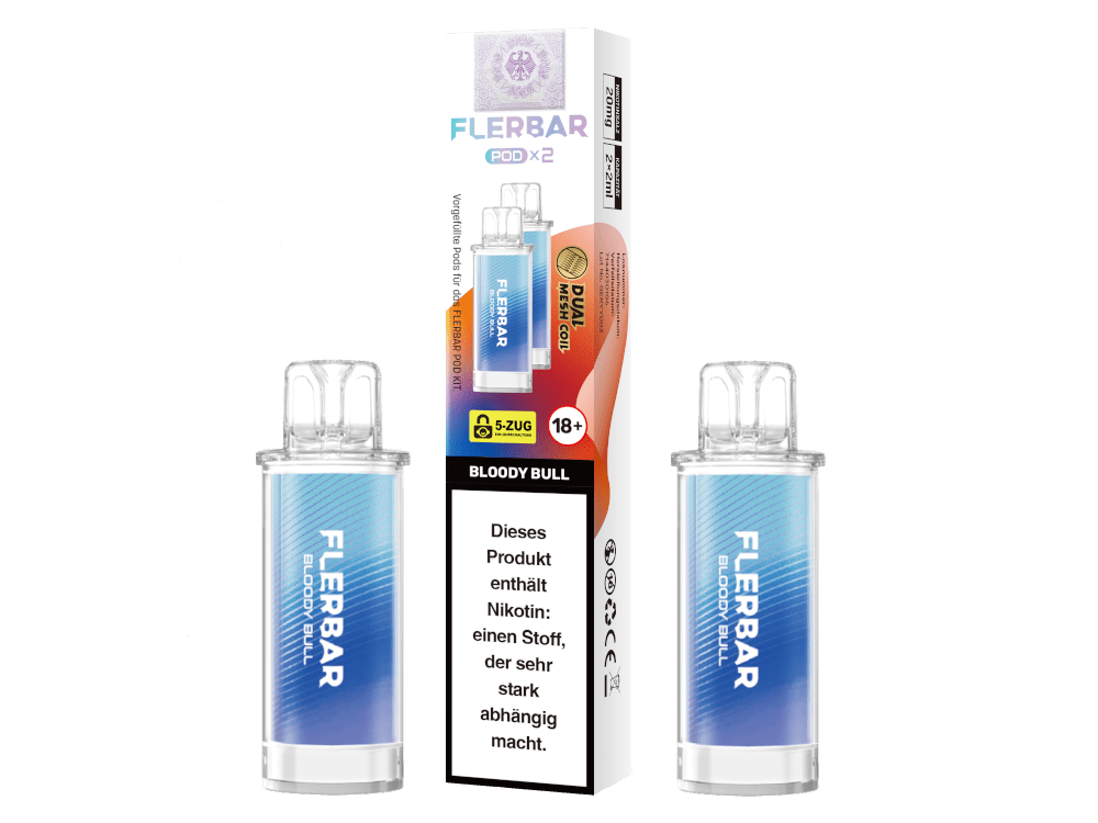 Flerbar Pods (2 Stück pro Packung) - Mehrweg Pod System - 10 Packungen - McVapes