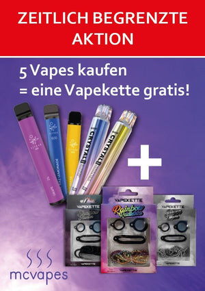 Gratis A4-Motiv inkl. Theken-Aufsteller - McVapes