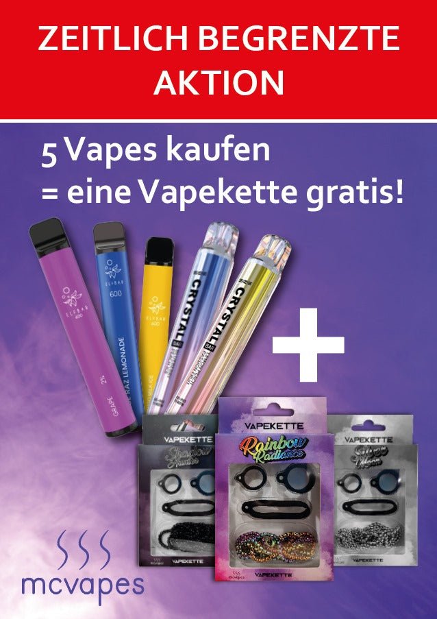 Gratis A4-Motiv inkl. Theken-Aufsteller - McVapes