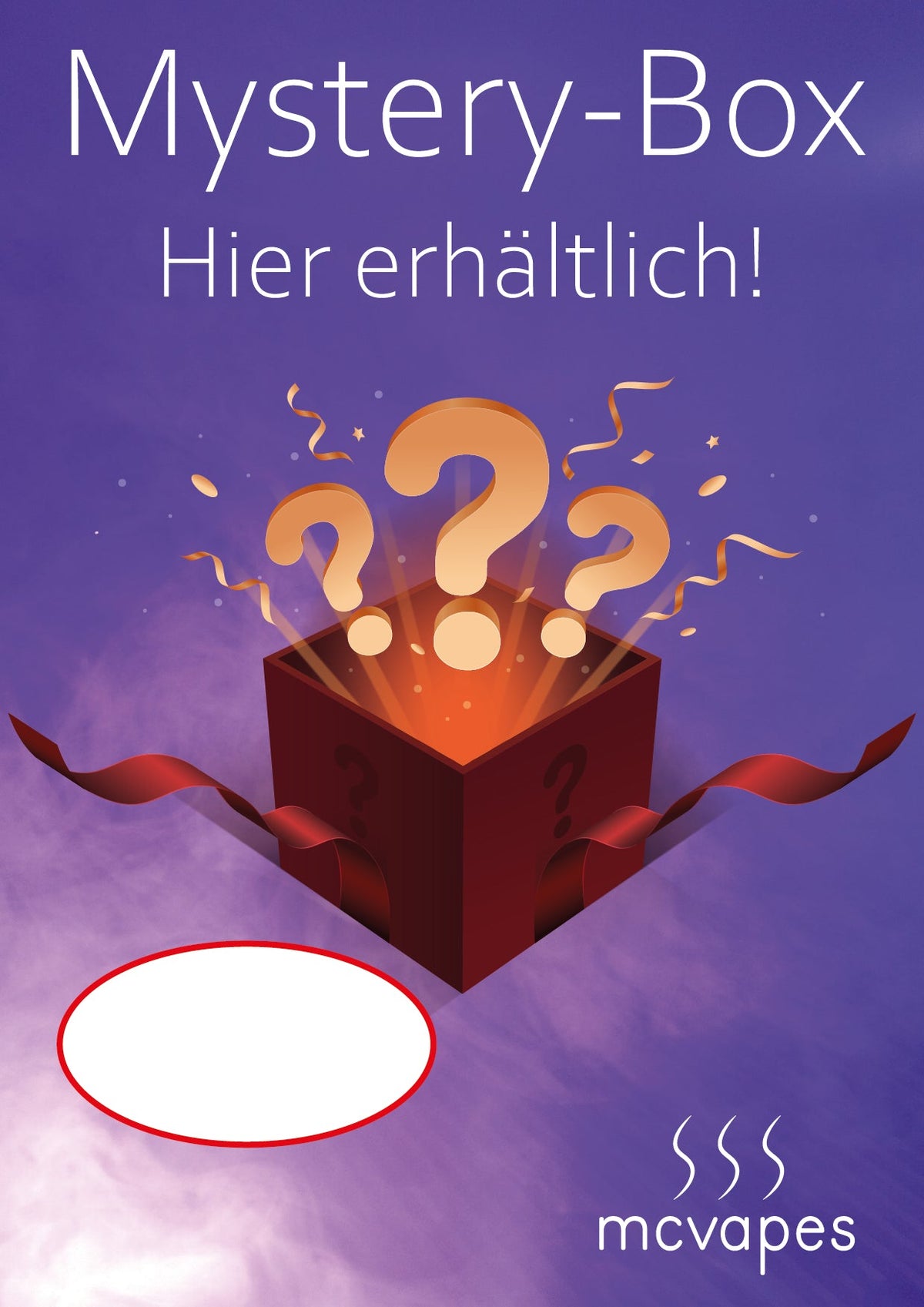 Gratis A4-Motiv inkl. Theken-Aufsteller - McVapes