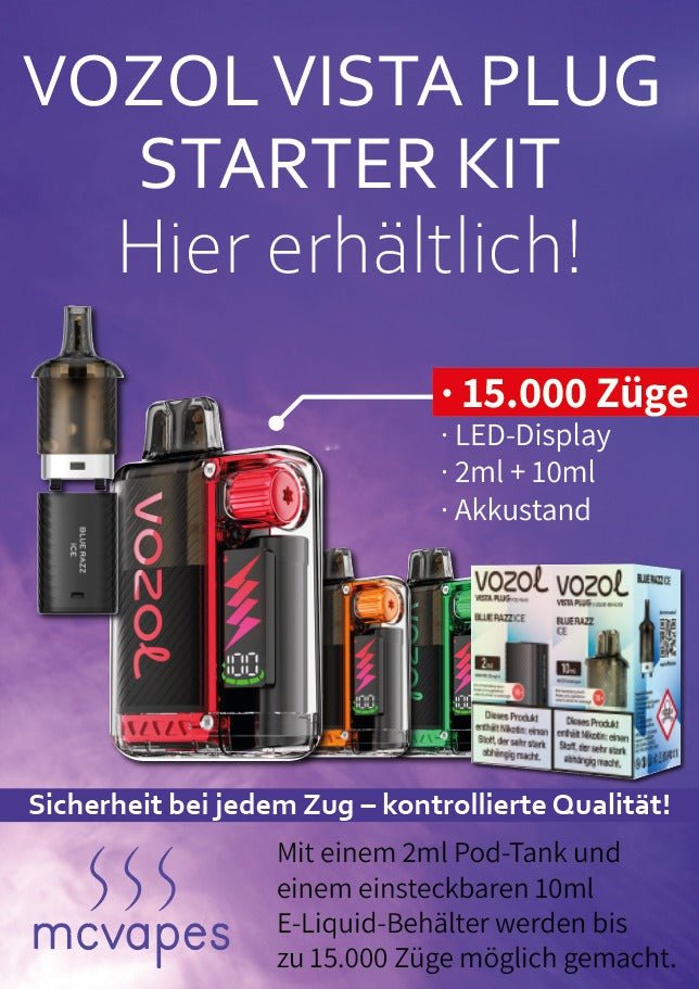 Gratis A4-Motiv inkl. Theken-Aufsteller - McVapes