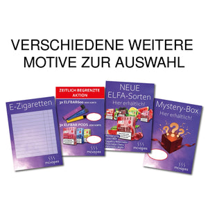 Gratis A4-Motiv inkl. Theken-Aufsteller - McVapes