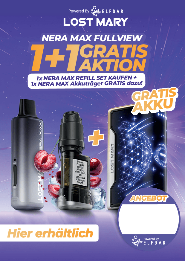 Gratis A4-Motiv inkl. Theken-Aufsteller - McVapes