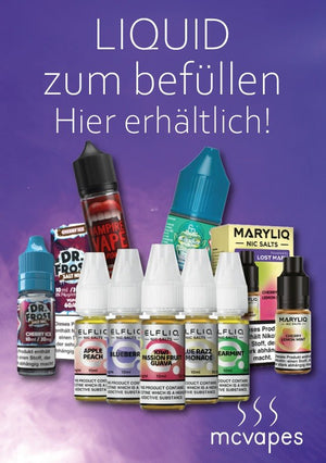 Gratis A4-Motiv inkl. Theken-Aufsteller - McVapes