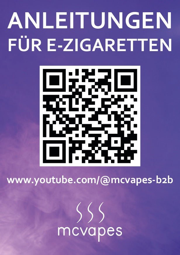Gratis A4-Motiv inkl. Theken-Aufsteller - McVapes