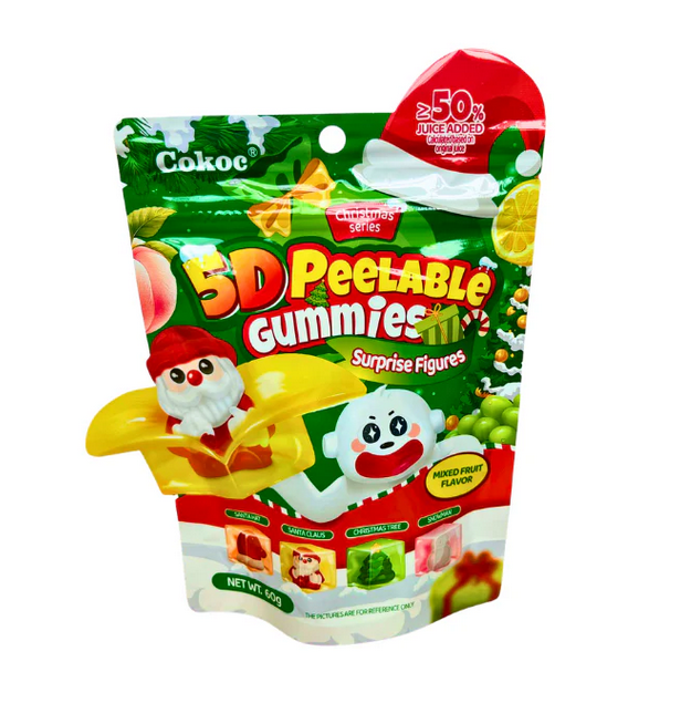 50x  5D Peelable Gummies Mixed Fruit Christmas 60g