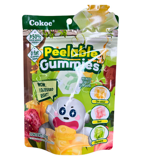50x Cokoc Peelable Gummies Mixed Fruit 60g
