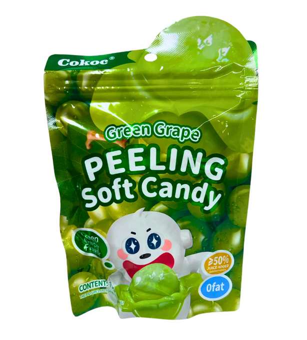 50x Cokoc Green Grape Peeling Soft Candy 75g