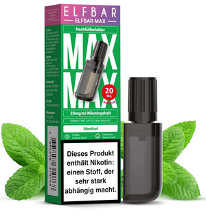 [HINWEIS LESEN] 10x ELFBAR MAX Pod 20 mg Nikotingehalt - McVapes