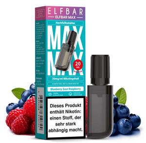 [HINWEIS LESEN] 10x ELFBAR MAX Pod 20 mg Nikotingehalt - McVapes
