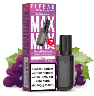 [HINWEIS LESEN] 10x ELFBAR MAX Pod 20 mg Nikotingehalt - McVapes