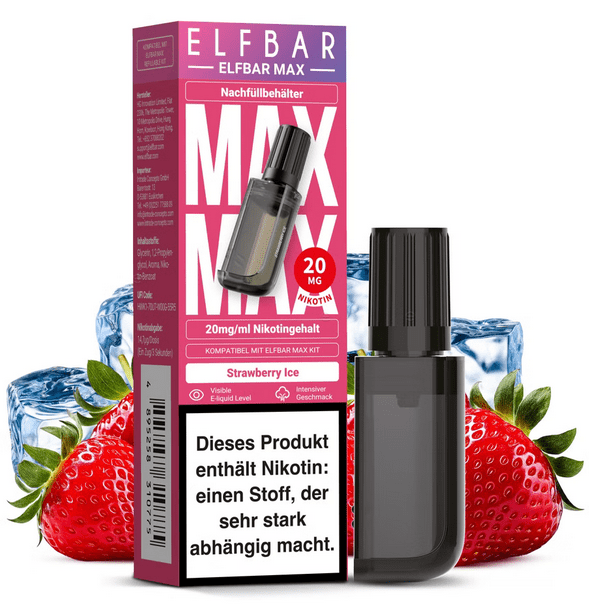 [HINWEIS LESEN] 10x ELFBAR MAX Pod 20 mg Nikotingehalt - McVapes
