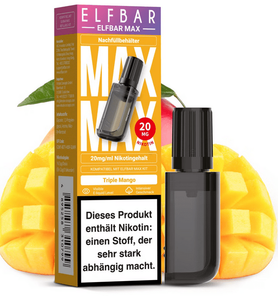 [HINWEIS LESEN] 10x ELFBAR MAX Pod 20 mg Nikotingehalt - McVapes