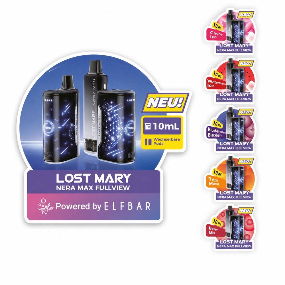 LOST MARY NERA MAX Merchandise-Paket - McVapes