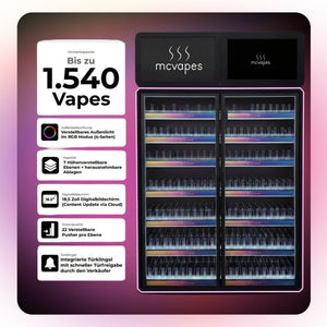 McVapesPro Premium Verkaufsvitrine 160cm (Leihweise) - McVapes