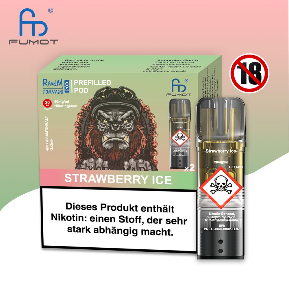 RandM Tornado Pod - 2% Nikotin / (2 Stück pro Packung) - McVapes