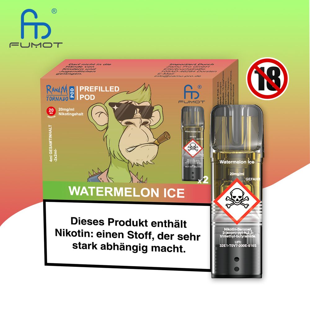 RandM Tornado Pod - 2% Nikotin / (2 Stück pro Packung) - McVapes