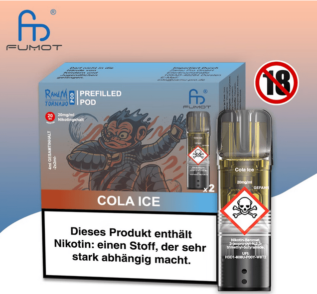 RandM Tornado Pod - 2% Nikotin / (2 Stück pro Packung) - McVapes
