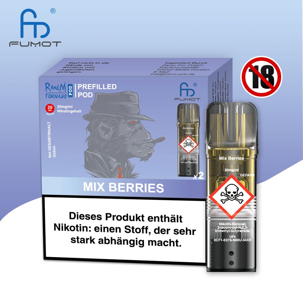 RandM Tornado Pod - 2% Nikotin / (2 Stück pro Packung) - McVapes