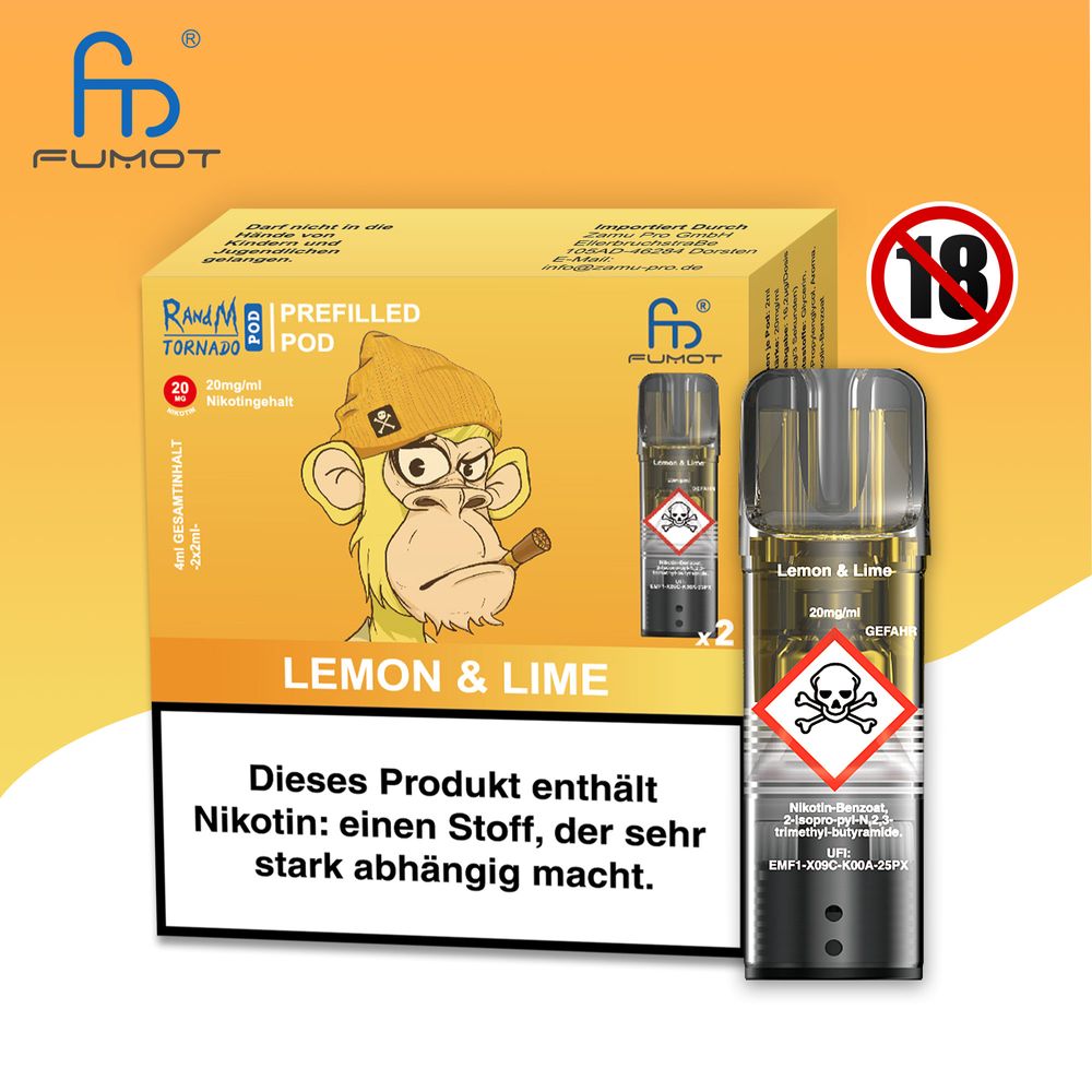 RandM Tornado Pod - 2% Nikotin / (2 Stück pro Packung) - McVapes