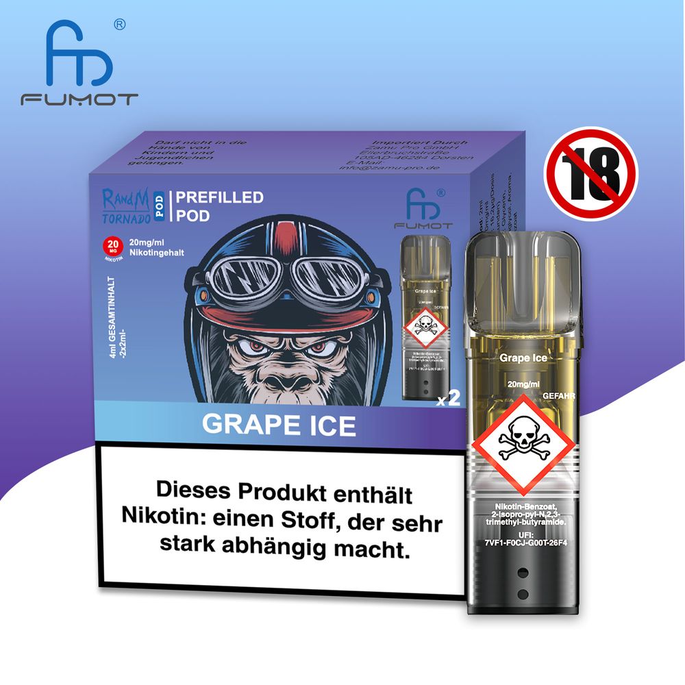 RandM Tornado Pod - 2% Nikotin / (2 Stück pro Packung) - McVapes