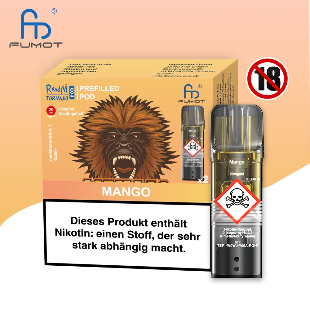 RandM Tornado Pod - 2% Nikotin / (2 Stück pro Packung) - McVapes