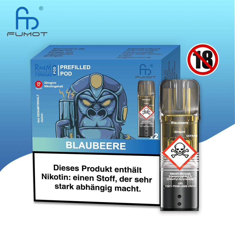 RandM Tornado Pod - 2% Nikotin / (2 Stück pro Packung) - McVapes