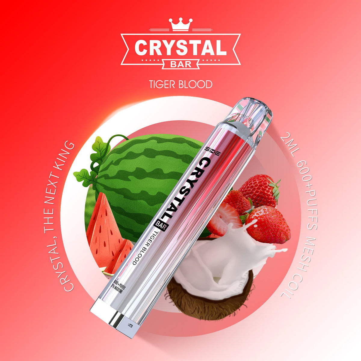 SKE Crystal Bar 600 - 2% Nikotin / 10 Stück - McVapes