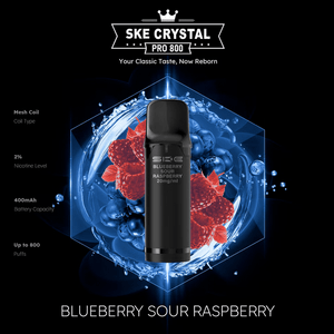 SKE Crystal Pro 800 - 2% Nikotin (2 Stk. pro Packung) - Mehrweg Pod System / 10 Stück - McVapes