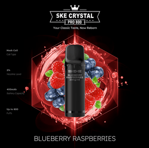 SKE Crystal Pro 800 - 2% Nikotin (2 Stk. pro Packung) - Mehrweg Pod System / 10 Stück - McVapes