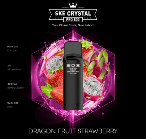 SKE Crystal Pro 800 - 2% Nikotin (2 Stk. pro Packung) - Mehrweg Pod System / 10 Stück - McVapes