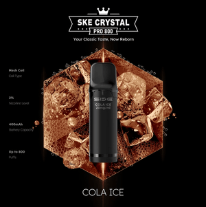 SKE Crystal Pro 800 - 2% Nikotin (2 Stk. pro Packung) - Mehrweg Pod System / 10 Stück - McVapes